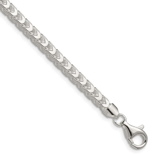 Sterling Silver 2mm D/C Square Franco Chain