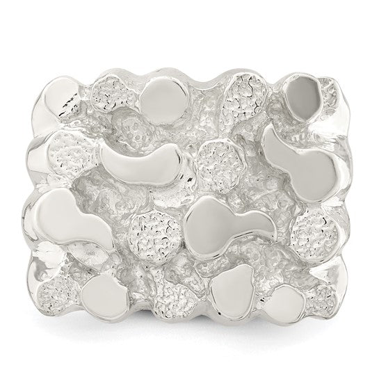 Sterling Silver Men's Nugget Ring