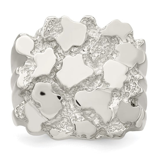 Sterling Silver Men's Nugget Ring