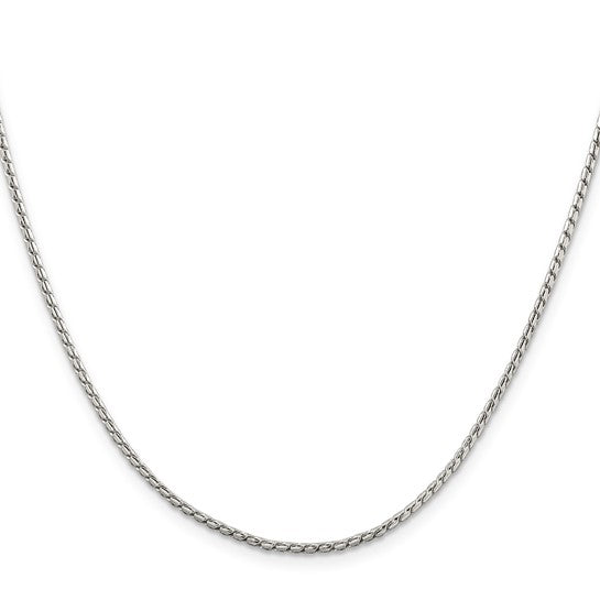 Sterling Silver .95mm Round Franco Chain