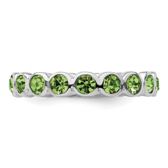Sterling Silver Stackable Expressions August Crystal Ring