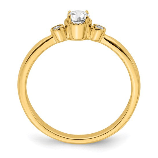 First Promise 14k 1/4 carat Lab Grown Diamond VS/SI+ G+ Complete Petite Engagement Ring