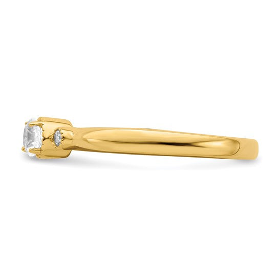 First Promise 14k 1/4 carat Lab Grown Diamond VS/SI+ G+ Complete Petite Engagement Ring