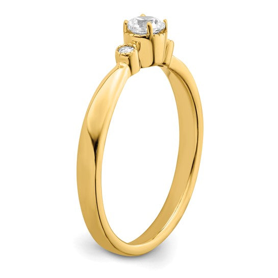 First Promise 14k 1/4 carat Lab Grown Diamond VS/SI+ G+ Complete Petite Engagement Ring