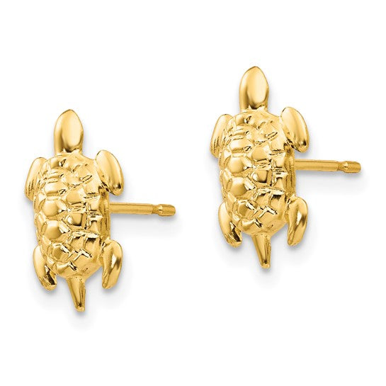 14k Madi K Turtle Childrens Post Earrings
