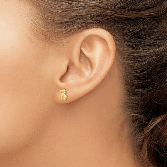 14k Madi K Dog Childrens Post Earrings