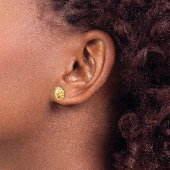 14k Madi K Sand Dollar Childrens Post Earrings