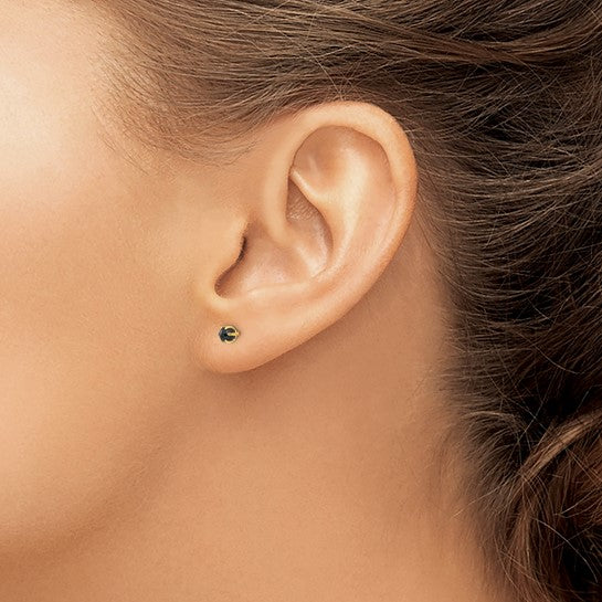 14k Madi K 3.00mm Onyx Post Earrings
