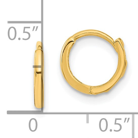 14k Madi K Polished 1.5x9mm Hinged Hoop Earrings