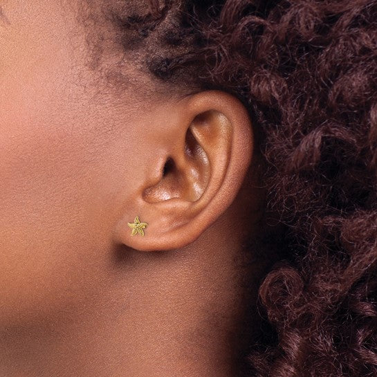 14k Madi K Starfish Childrens Post Earrings