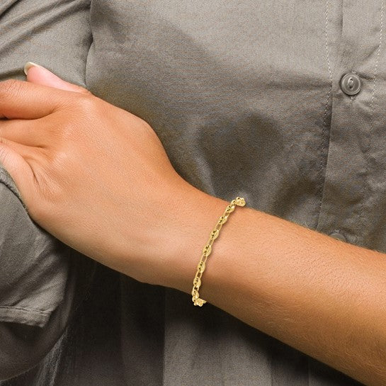 Gold Polished Mariner's Anchor Bracelets