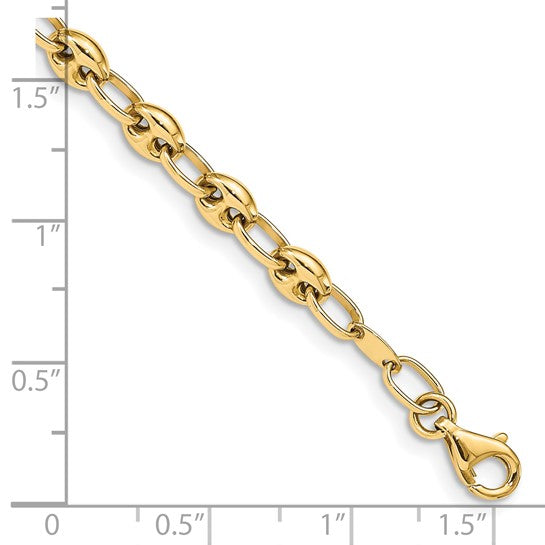 Gold Polished Mariner's Anchor Bracelets