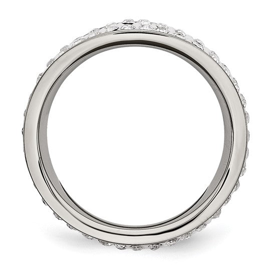 Stainless Steel 4mm Polished Crystal