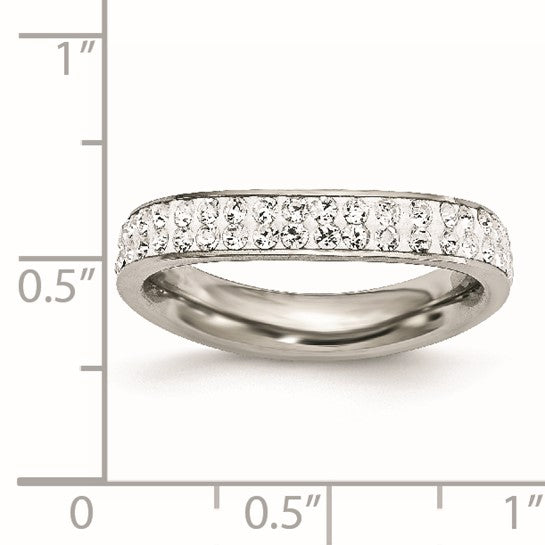 Stainless Steel 4mm Polished Crystal