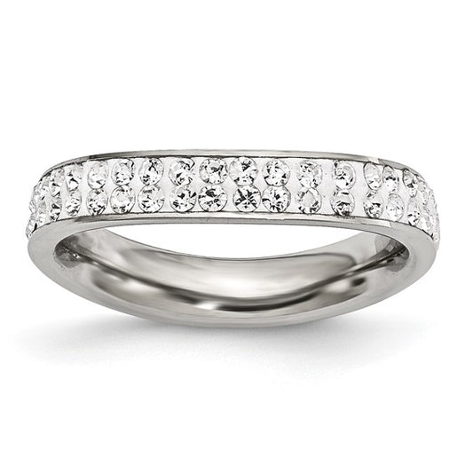 Stainless Steel 4mm Polished Crystal