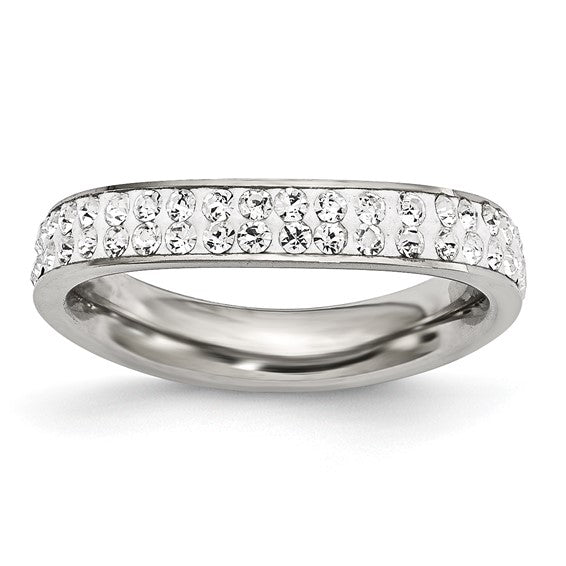 Stainless Steel 4mm Polished Crystal