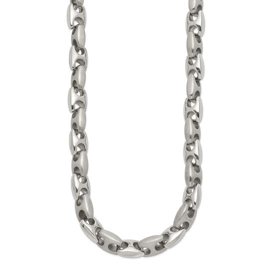 Chisel Stainless Steel Brushed and Polished 20 Inch Necklace