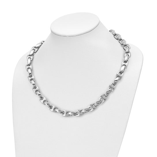 Chisel Stainless Steel Brushed and Polished 20 Inch Necklace