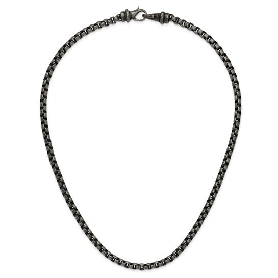 Chisel Stainless Steel Antiqued Box Chain
