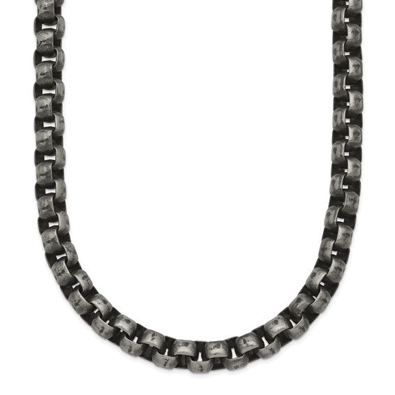 Chisel Stainless Steel Antiqued Box Chain