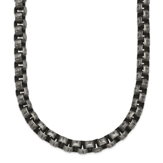 Chisel Stainless Steel Antiqued Box Chain