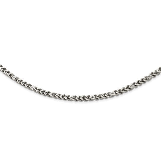 Chisel Stainless Steel Polished 4mm 24 inch Fancy Figaro Chain Necklace