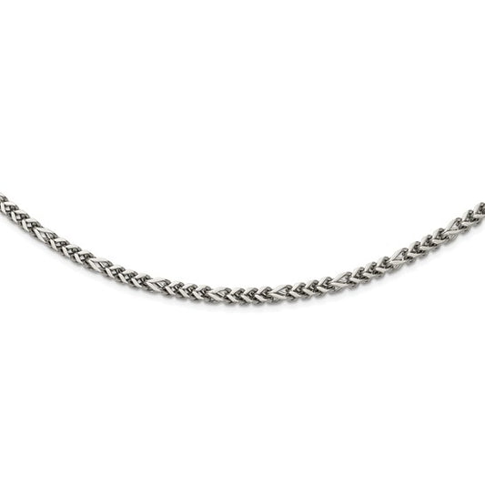 Chisel Stainless Steel Polished 4mm 24 inch Fancy Figaro Chain Necklace