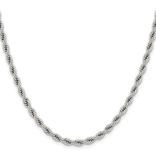 Chisel Stainless Steel Polished 2.4mm 18 inch Rope Chain