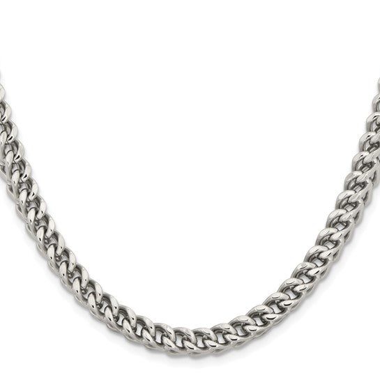 Chisel Stainless Steel Polished 5.5mm 8.5 inch Franco Chain
