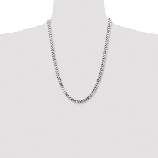 Chisel Stainless Steel Polished 5.5mm 8.5 inch Franco Chain