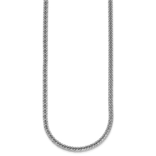 Herco Sterling Silver Rhodium-plated Polished 1.8mm Franco 20 Inch Chain