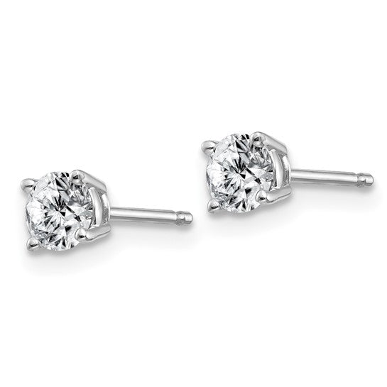 Moissanite 4- Prong Basket Post Earring