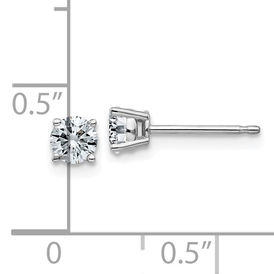 Moissanite 4- Prong Basket Post Earring