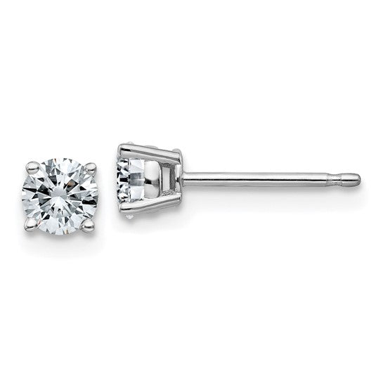 Moissanite 4- Prong Basket Post Earring