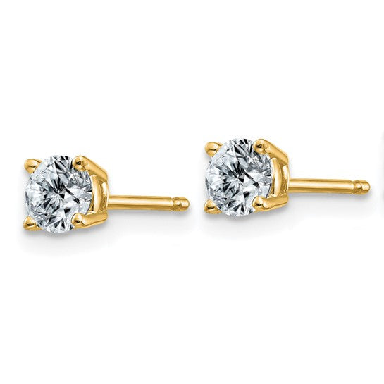 Moissanite 4- Prong Basket Post Earring