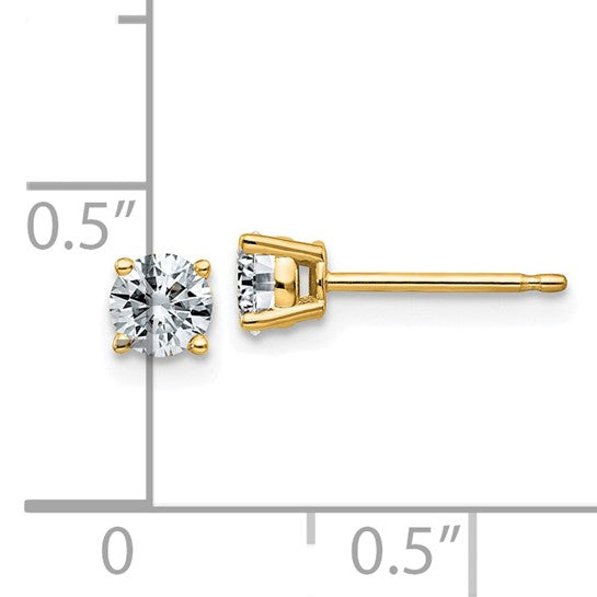 Moissanite 4- Prong Basket Post Earring